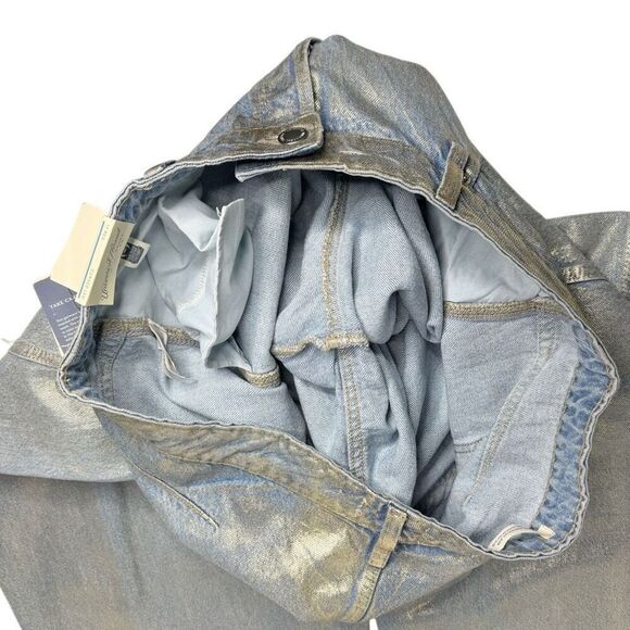 Universal Thread NWT high rise curved leg jeans with shiny silver sheen size 17 - Picture 11 of 13